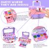 54 Pcs Kids Makeup Kit for Girls, Princess Real Washable Pretend Play Cosmetic Set Toys with Mirror, Birthday Gifts for 3 4 5 6 7 8 9 10+Years Old Girls Kids (Light Purple) view 2