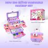 54 Pcs Kids Makeup Kit for Girls, Princess Real Washable Pretend Play Cosmetic Set Toys with Mirror, Birthday Gifts for 3 4 5 6 7 8 9 10+Years Old Girls Kids (Light Purple) view 4