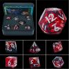 LDICEK DND Dice Set Sharp Edge Dice Set 7 Piece DND polyhedral Dice Numbers with Gold Leaf Exquisite Tin Box Packaging,Ideal for Dungeons & Dragons RPG and Board Games (2L-MOY9-13Y9) view 3