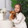 Apricot Lamb Toys Plush Clare Dachshund Dog Stuffed Animal Soft Cuddly Perfect for Child Coffee Dachshund view 3