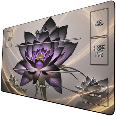 AI Painting TCG Playmat - MTG Trading Card Game Mat with Zones, 24x14 Inches Premium MTG Playmat - The Perfect Companion for Intense Card Battles - Fantasy Dark Vampire Lotus-071