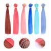 6 Pack High Temp Silk Straight Hair Wigs Doll Realistic Doll Hair for Boys and Girls view 2