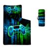 Datura home Gamepad Nap Mat - Video Gamer Sleeping Bag with Removable Pillow - Daycare and Sleepovers Preschool Kindergarten Bedding Set for Kids Toddler Boys Girls (60"x21" Gamepad) view 1