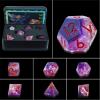 LDICEK Resin Dice Set 7 Pieces, Sharp DND Dice Set with Dice Box Handmade Multi-Side D&D Dice Colorful Dungeons and Dragons Game Dice Role Playing RPG Magic Table Game (Scarlet Letter) view 3