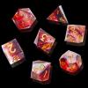 LDICEK DND Dice Set Sharp Edge Dice Set 7 Piece DND polyhedral Dice Numbers with Gold Leaf Exquisite Tin Box Packaging,Ideal for Dungeons & Dragons RPG and Board Games (IM-MVTG-4RG6) view 2