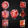 LDICEK DND Dice Set Sharp Edge Dice Set 7 Piece DND polyhedral Dice Numbers with Gold Leaf Exquisite Tin Box Packaging,Ideal for Dungeons & Dragons RPG and Board Games (IM-MVTG-4RG6) view 4