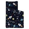 Datura home Space Nap Mat - Space Ship Galaxy Sleeping Bag with Removable Pillow - Daycare and Sleepovers Preschool Kindergarten Bedding Set for Kids Toddler Boys Girls (60"x21" Space) view 3