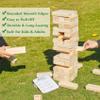 Olsa Giant Tumble Tower 57PCS Wooden Block Stacking Yard Games with Carrying Bag Classic Indoor & Outdoor Game for Adults and Family Party Games for Backyard Lawn Beach Camping (Over 4.2 Ft) view 3