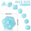 7PCS Polyhedral DND Dice, D&D Dice Set Filled with White and Blue Swirls for Role Playing Dice Games as DND RPG MTG Table Games view 2