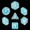 7PCS Polyhedral DND Dice, D&D Dice Set Filled with White and Blue Swirls for Role Playing Dice Games as DND RPG MTG Table Games view 4