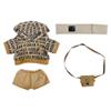niannyyhouse 40cm Plush Doll Clothes Loose Hip-hop Suit Headwear Hoodie Pants Backpack Doll Accessories Dress Up (Brown) view 1