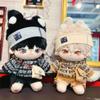 niannyyhouse 40cm Plush Doll Clothes Loose Hip-hop Suit Headwear Hoodie Pants Backpack Doll Accessories Dress Up (Brown) view 4