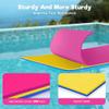 WARMOUNTS Lily Pad Floating Mat for 4 People, 13 x 5 FT Floating Mat Holds 660 Lbs, 3-Layer Tear-Resistant XPE Foam Floating Water Mat for Water Recreation, Lake, Pool, River, Ocean, Boat (Rose Red) view 2