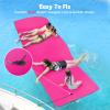 WARMOUNTS Lily Pad Floating Mat for 4 People, 13 x 5 FT Floating Mat Holds 660 Lbs, 3-Layer Tear-Resistant XPE Foam Floating Water Mat for Water Recreation, Lake, Pool, River, Ocean, Boat (Rose Red) view 4