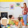 2 Pack Kids Artwork Frame - Natural Woodgrain, 10x12.5 & 8.5x11, Changeable Front Opening, Holds Crafts, Drawing, Art Project, Schoolwork view 3