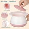 Beavorty Chamber Pot Portable Pee Pot and Urine Bucket with Handle Toilet Urine Pot with Lid Ideal for Emergencies Camping Bedside Hospital or Night Use Urinal Potty Training(8 * 7in) view 4
