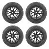 4Pcs RC Tires Set, Black, Rubber Universal Truck Wheel for 1:14 1:16 1:18 Car Model Accessory view 1