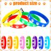 Gejoy 200 Pcs Paw Print Rubber Bracelets Multicolor Silicone Stretch Wristbands for Birthday Party Supplies(Multicolor) view 4