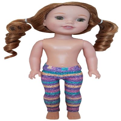 Colorful Striped Leggings for 14.5 inch Wellie Wisher Dolls American Handmade by Doll Clothes Sew Beautiful