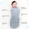 Happiest Baby Sleepea Comforter Swaddle - 100% Organic Cotton Baby Swaddle Blanket - Doctor Designed Promotes Healthy Hip Development (Graphite, Small) view 2