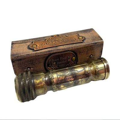 Antique Brass Kaleidoscope with Leather Cover/Gilbert & Sons Nautical Kaleidoscope/Pocket Kaleidoscope Birthday Gift, Toy for Children by Better Buy Handicraft