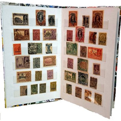 Stamp Album + 100 PCS All Different Old Antique British India Stamps 1837-1947 Rare Set