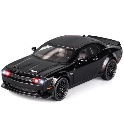 OANMYJJO Toy Cars for Kids 1/32 Challenger Hellcat Die Cast Metal Toy Cars,Pull Back Hellcat CarWith Light and Music Hellcat Toy Car Collectible Model Cars,for Boys Age 3 + Year Old