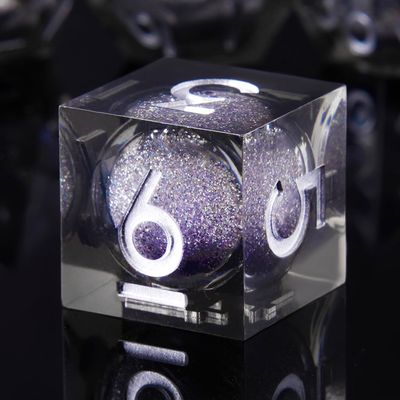 YEMEKO Handmade Liquid DND Dice Set, Liquid Core DND Dice Quicksand Ball, 7 Accessories Dice for Dungeons and Dragons, RPG Polyhedral Resin Sharp Edge Dice Roleplaying(Liquid Dark)