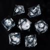YEMEKO Handmade Liquid DND Dice Set, Liquid Core DND Dice Quicksand Ball, 7 Accessories Dice for Dungeons and Dragons, RPG Polyhedral Resin Sharp Edge Dice Roleplaying(Liquid Dark) view 2