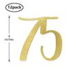 Gold Glitter 75th Birthday Centerpiece Sticks, 12-Pack Number 75 Table Topper Anniversary Party Decorations view 2