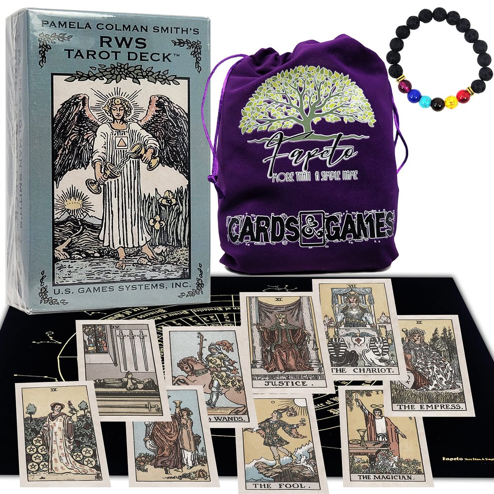 Fapeto more than a simple name Bundles Tarot and Oracles, Cards Decks for Fortune Telling & Chakras (R W S Tarot Deck)