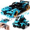 28C STEM Remote Control Car Building Kit Toys for Kids Age 8-12 with 2in1 STEM Robots Building Set Remote & APP Controlled Car/Robot, RC Car Toy Set for Boys Girls 466 Pcs (Dark Cyan) view 1