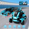 28C STEM Remote Control Car Building Kit Toys for Kids Age 8-12 with 2in1 STEM Robots Building Set Remote & APP Controlled Car/Robot, RC Car Toy Set for Boys Girls 466 Pcs (Dark Cyan) view 2