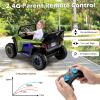 OLAKIDS 2 Seater Ride on Car for Kids, 12V UTV Kids' Electric Vehicles with Remote Control, Spring Suspension, Soft Start, Music Bluetooth FM, Battery Powered for Ages 3-8 (Green) view 2