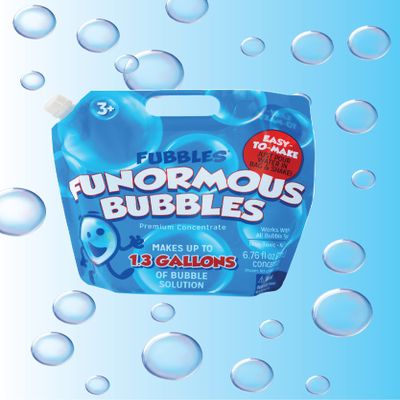 Little Kids Bubbles by Fubbles| Bubble Solution Refill | 169oz Non Toxic Bubble Solution | Bubble Concentrated for Bubble Machine, Bubble Juice Refills