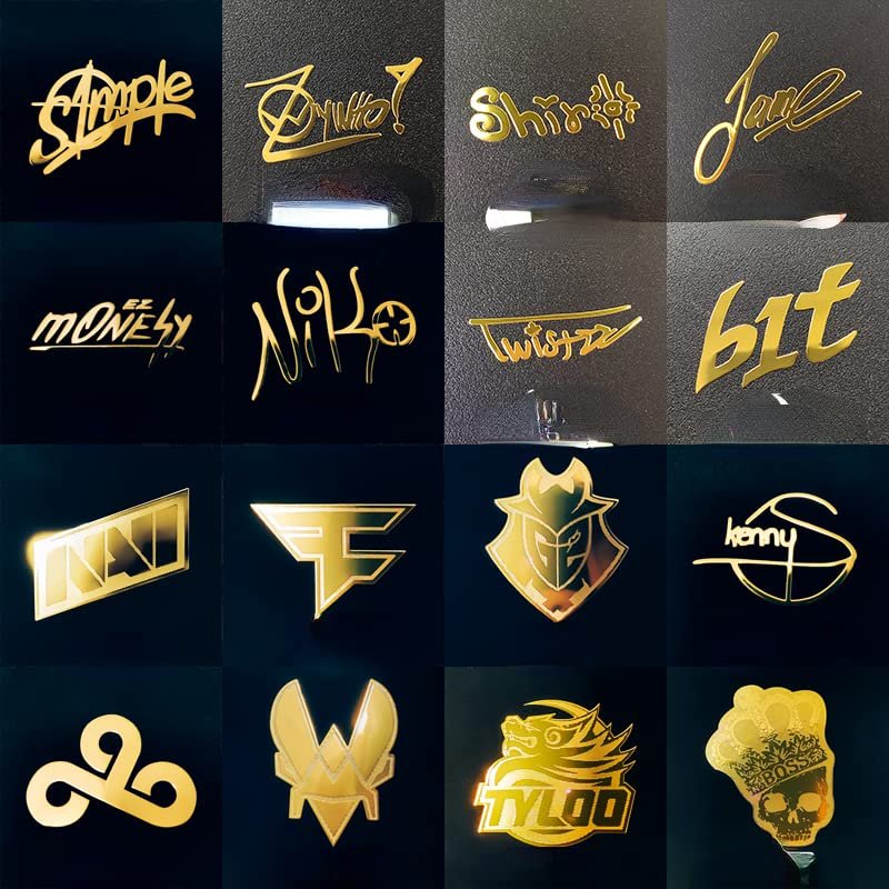 2022 Rio Major, 2021 Antwerp csgo Print Set Peripheral Stickers, Titan Holographic Stickers (1 Set of 16 Metal Stickers)