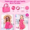 Little Girl Purse with Pretend Makeup for Toddlers, 49PCS Kids Play Purse Set - Princess Toy Accessories, Pretend Play Headset Wallet Phones Sunglasses Keys Credit Cards Birthday Gift for Girls Age 3+ view 3