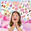 96 PCS Cute Candyland Candy Land Pre-Cut Temporary Tattoos for Kids Theme Birthday Party Decorations Supplies Favors Decor Stickers Tattoo Gifts for Girl Boys Noel School Rewards view 2
