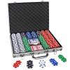 Comie Poker Chips with Numbers,500PCS Poker Chip Set with Aluminum Travel Case,11.5 Gram Poker Set for Texas Holdem Blackjack Gambling. view 1