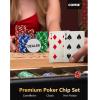 Comie Poker Chips with Numbers,500PCS Poker Chip Set with Aluminum Travel Case,11.5 Gram Poker Set for Texas Holdem Blackjack Gambling. view 3