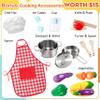 Play-Kitchen-for-Kids with 18 Pcs Toy Food & Kids Coffee Maker Wooden Kitchen Toys - 17Pcs Toy Coffee Maker Playset view 3