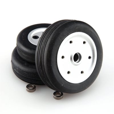 ZHIPAIJI Airplane Rubber Wheel, 1 pc Rubber Wheel with Aluminum Hub Dia 40/45/50/55 /60 Airplane Electric Retract Landing Turbojet for Airplane Plane Model Accessories Spare Part (Color : 40mm 1pc)