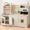 Tiny Land New Modern Play Kitchen for Kids & Kids Coffee Maker Wooden Kit, Toy Kitchen Set with Plenty of Play Features, Gift for Ages 3+ view 2