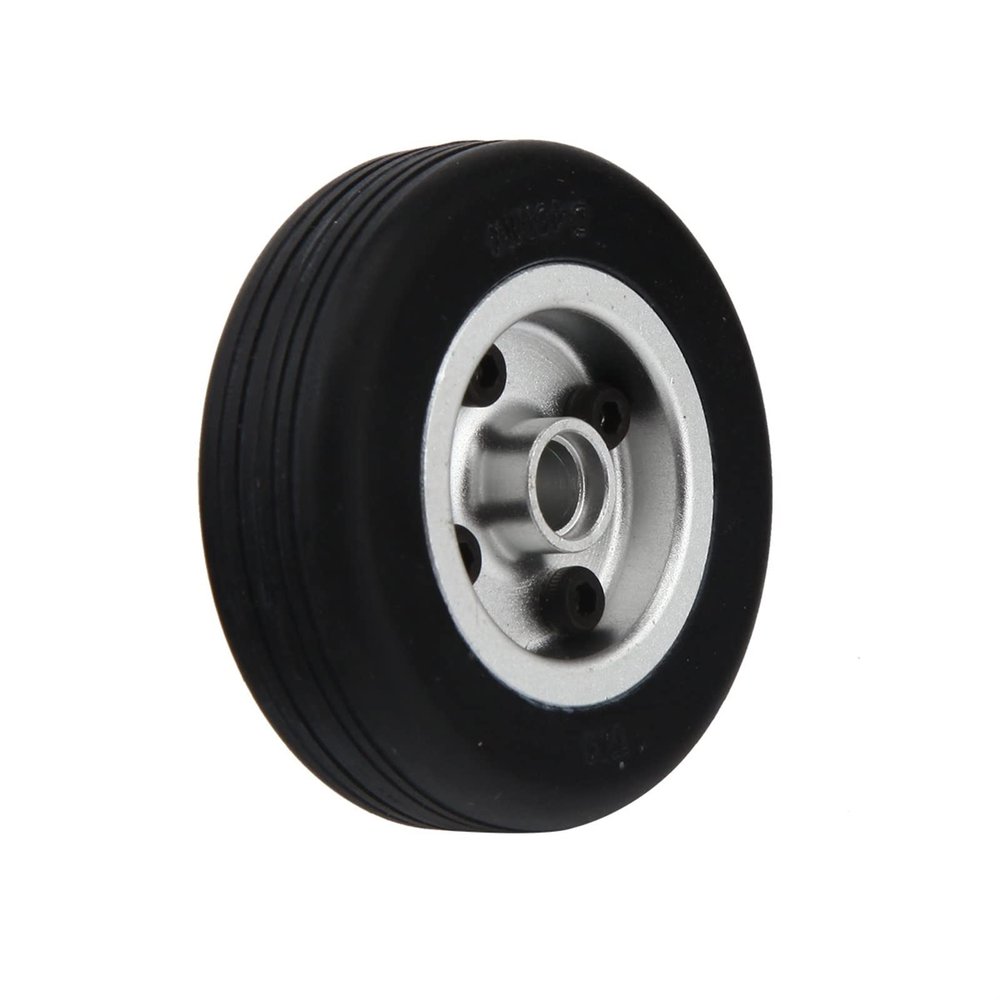 ZHIPAIJI Airplane Rubber Wheel, 1 pc Rubber Wheel with Aluminum Hub Dia 40/45/50/55 /60 Airplane Electric Retract Landing Turbojet for Airplane Plane Model Accessories Spare Part (Color : 45mm 1pc)