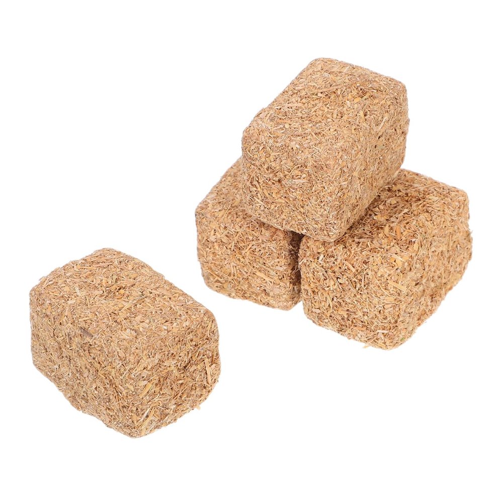 BESTonZON Mini Haystack Model 4 Pieces Small Hay Ornaments for Dollhouse Farm Scene Decoration DIY Accessories