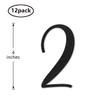 Black Glitter 2nd Birthday Centerpiece Sticks, 12-Pack Number 2 Table Topper Anniversary Party Decorations view 2