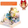 1:24 Scale Creative Room Mini Wooden Doll House Plus Dust Proof,DIY Miniature Dollhouse Kit with Furniture for Kids Teens Adults (Corner of Garden) view 4