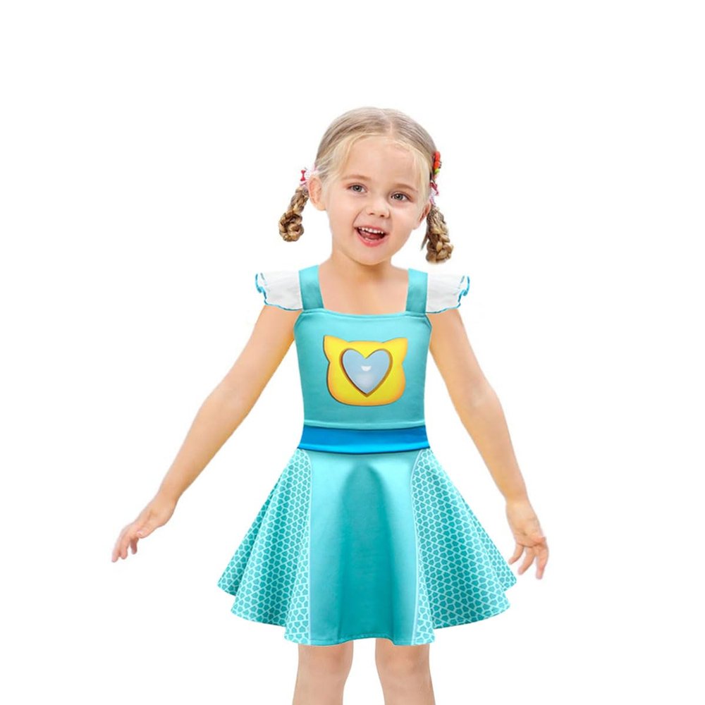 AGRIBAZAAR Girl Flutter Sleeve Dress Daily Clothes Party Dresses Summer Skirt Soft Wear Halloween Outfits