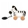 Trefl - Zena The Zebra, Wooden Toys - Wooden Toy on Wheels, Safe Pulling Cord Eco-Friendly Natural Wood Toy, Toy for Years for Children from 12 Months view 1