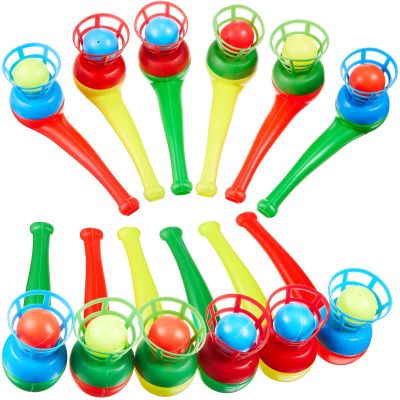 Liliful 50 Pcs Ball Blowing Toy Floating Blow Pipe Balls Stress Reliever Floating Balls Balance Blowing Toy for Birthday Party Balance Game Favors Gift Bag Stuffers Random Color